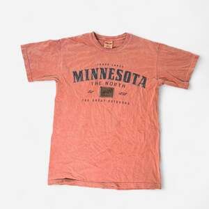 Vintage Minnesota 10,000 Lakes Graphic Tee, Orange, Size M